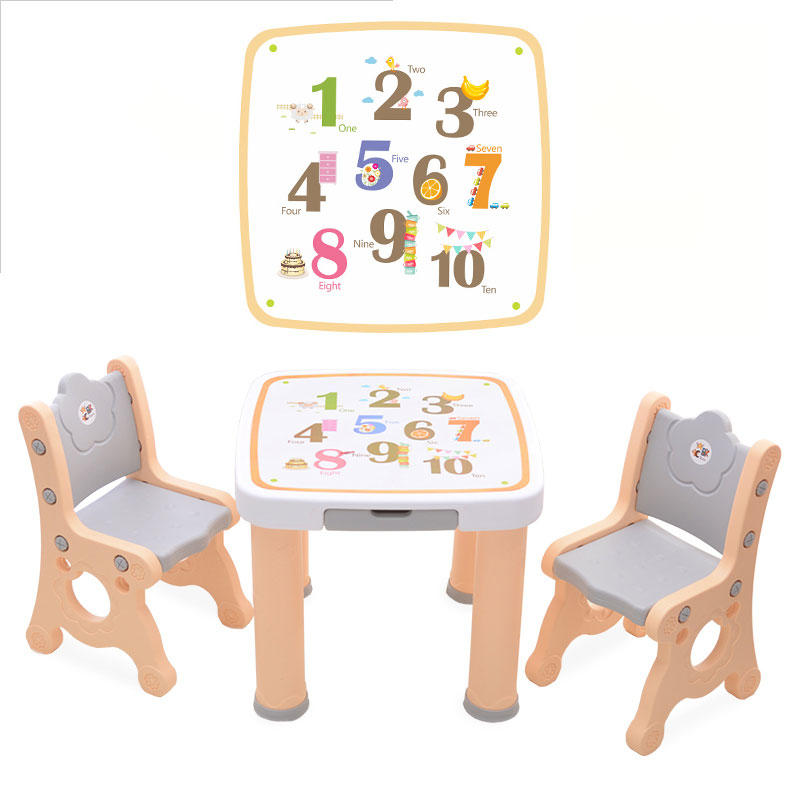 Juego de silla de mesa de estudio para niños Mesa y silla de estudio para niños Mesa y silla de estudio de dibujos animados para niños