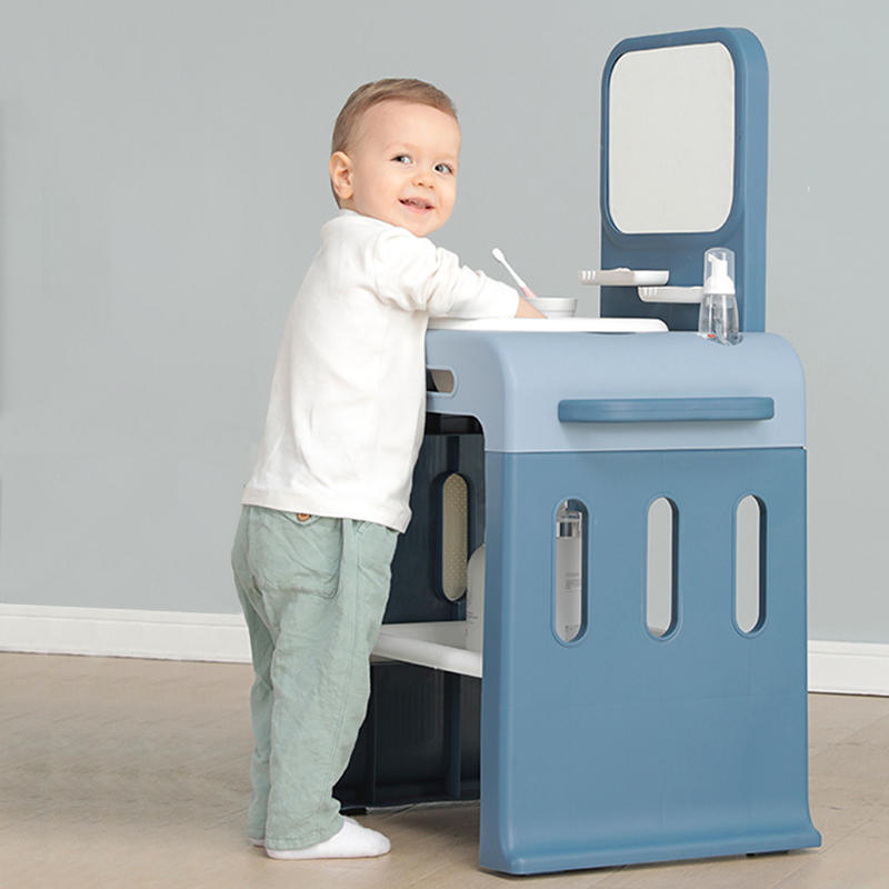 Buen material PP plástico lavabos para bebés con pedestal educación temprana para niños otros juguetes