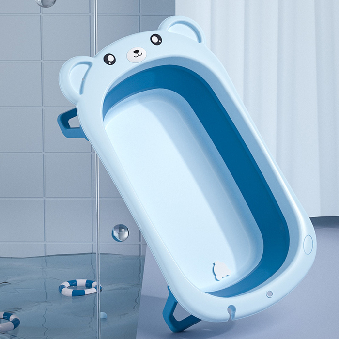 Bañera plegable conveniente para bebés pequeños Niños ajustables disfrutando de la bañera del baño