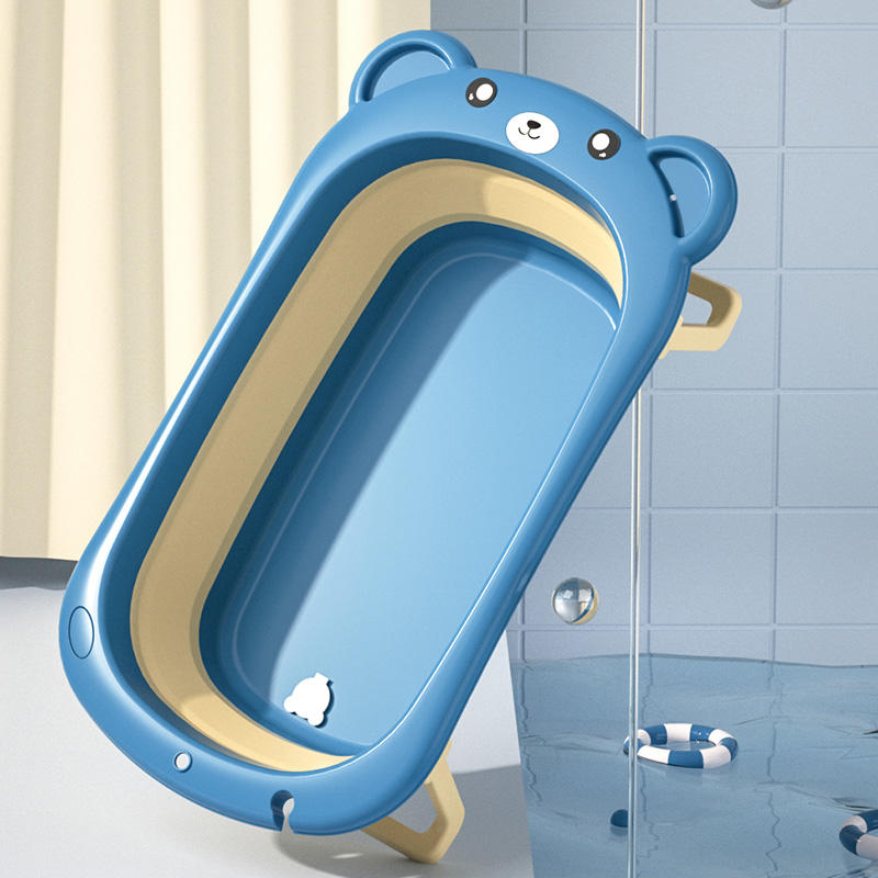 Bañera plegable conveniente para bebés pequeños Niños ajustables disfrutando de la bañera del baño