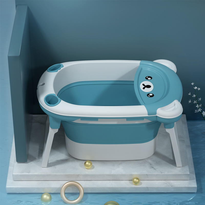 China Bañera plegable barata de la ducha del bebé Bañera grande Bañera ajustable Niños que disfrutan de la bañera del baño